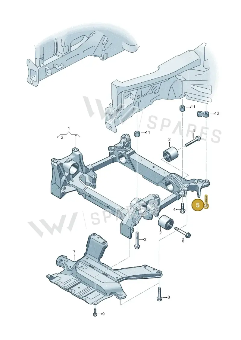 WHT010182 Volkswagen Hexagon Head Bolt (Combi)