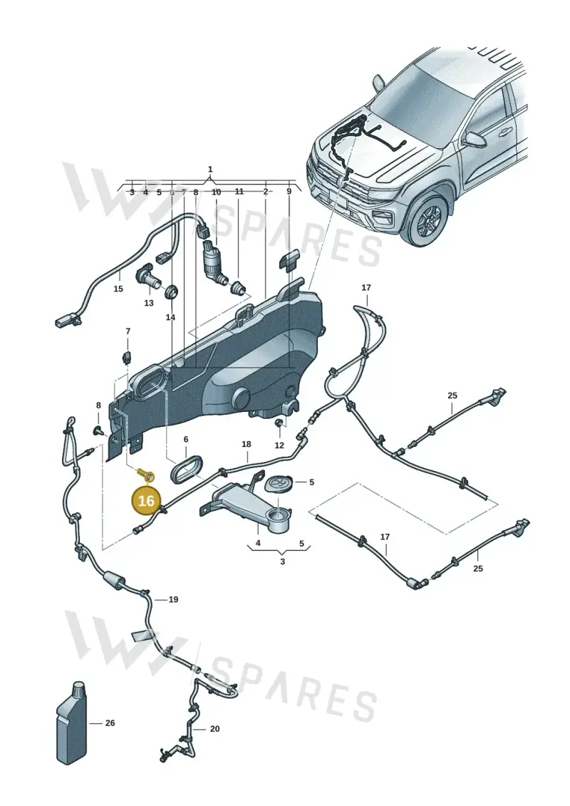 WHT010443 Volkswagen Bolt with Washer