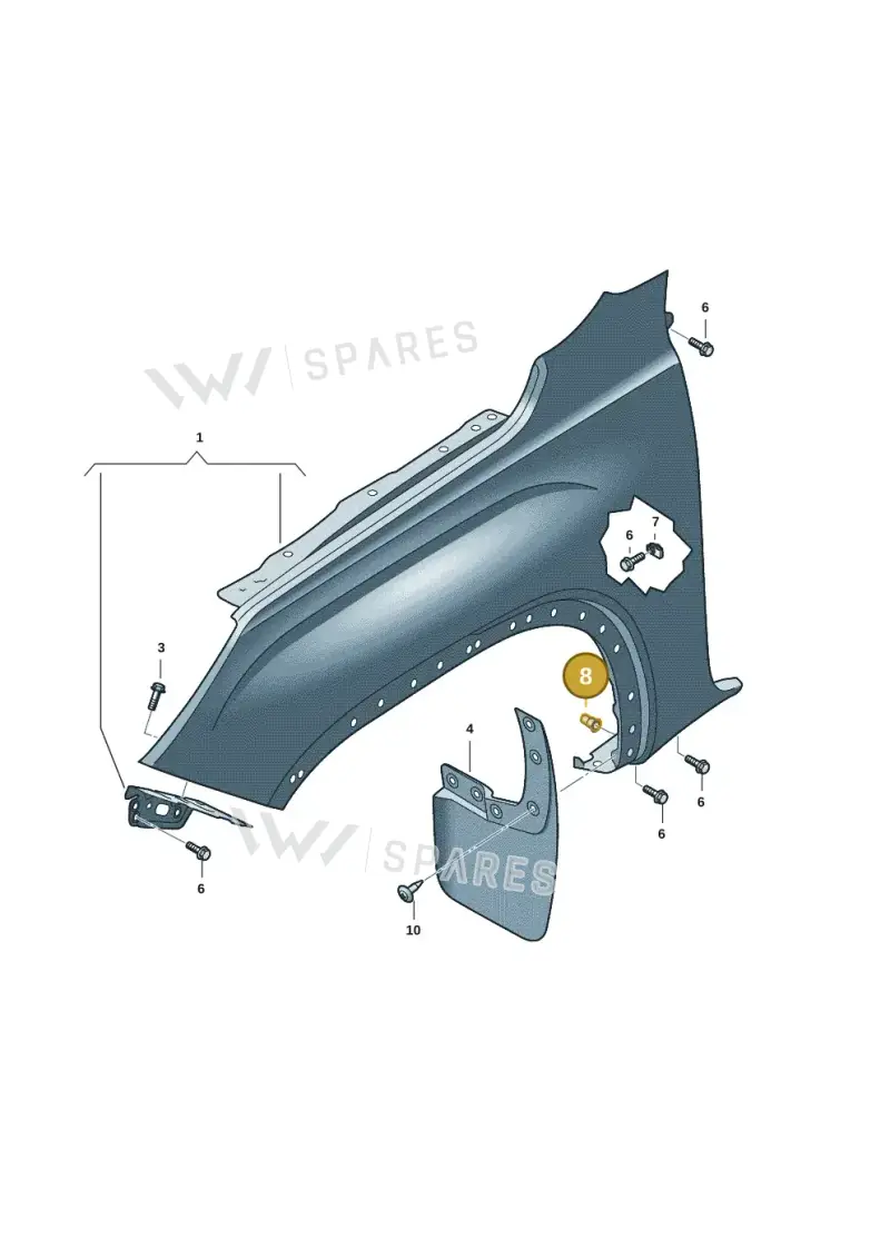 WHT010643 Volkswagen Rivetted Cap Nut