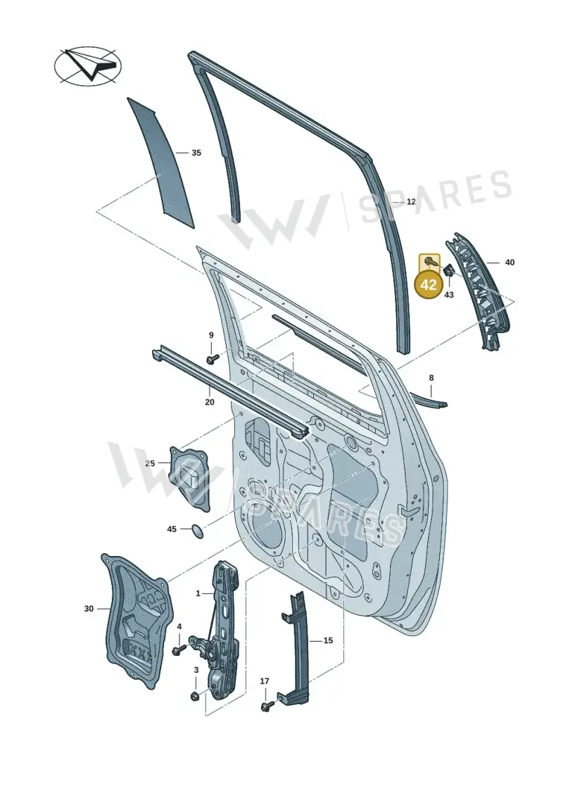 WHT010737 Volkswagen Panel Screw
