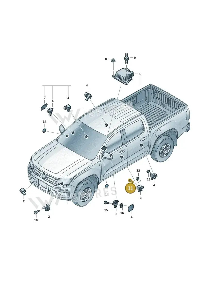 WHT010779 Volkswagen Pin