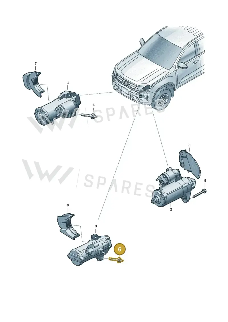 WHT010800 Volkswagen Double Stud with Hexagon Drive