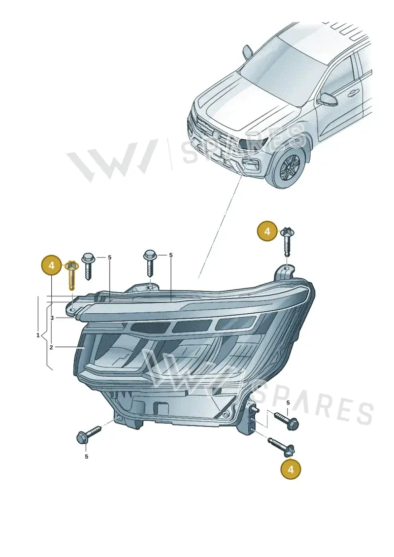 WHT010832 Volkswagen Locking Knob