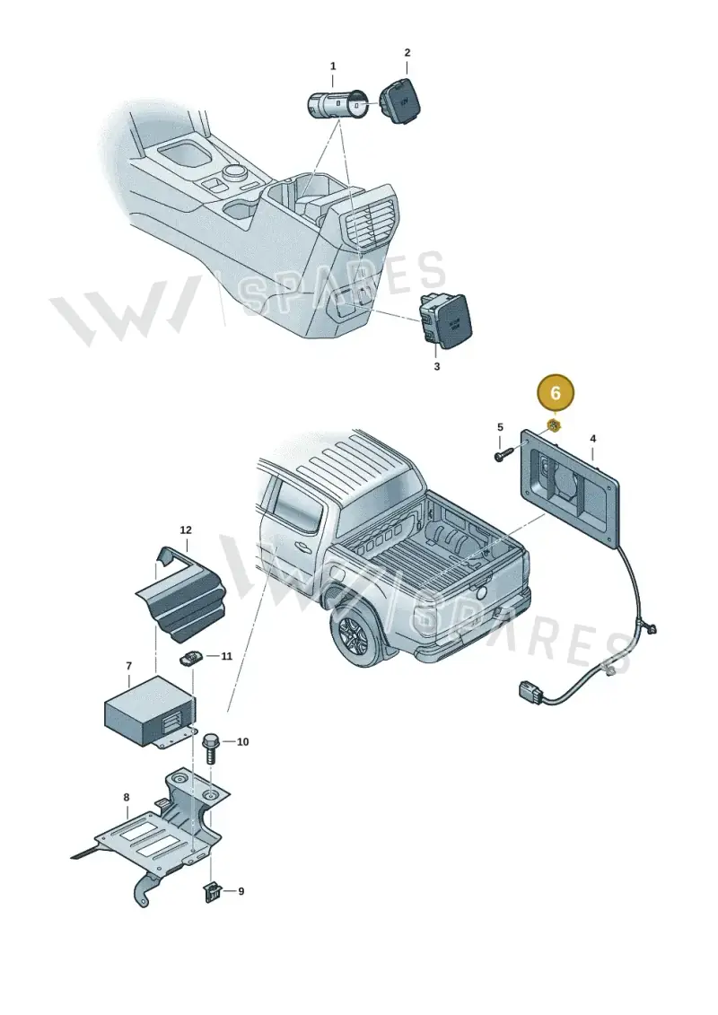 WHT010922 Volkswagen Clip Nut
