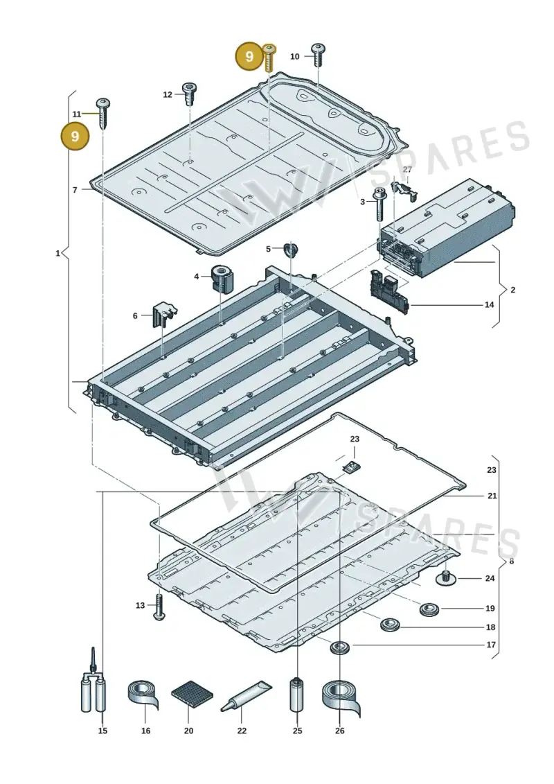 WHT011424A Volkswagen Hexagon Socket Head Bolt (Combi)