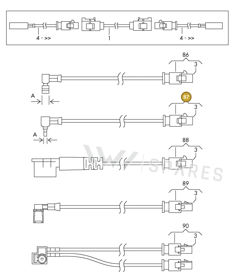 000098701 — Audi 1J0 platform diagram 198035370, position 87