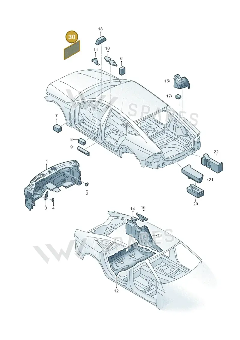 000863890 — Audi RS7 Sportback (2019-) diagram 435863200, position 30