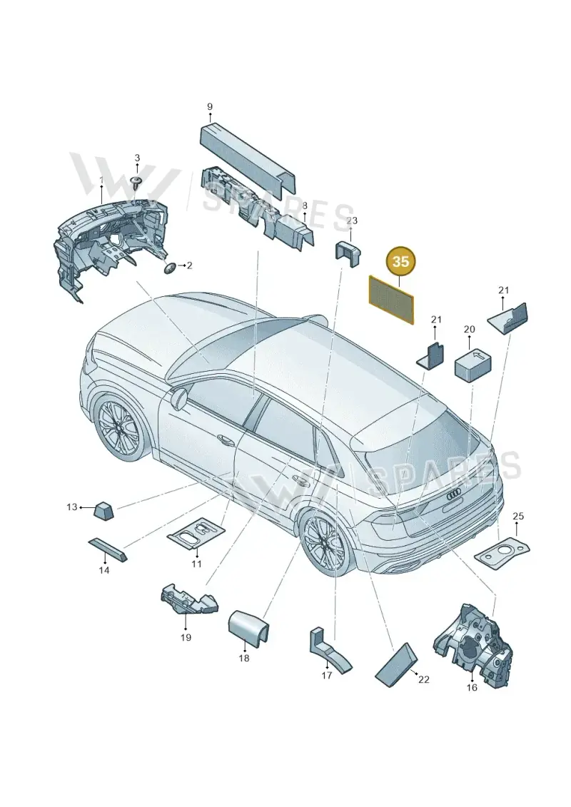 000863890A — Audi RS Q8 Quattro (2019-) diagram 429863020, position 35