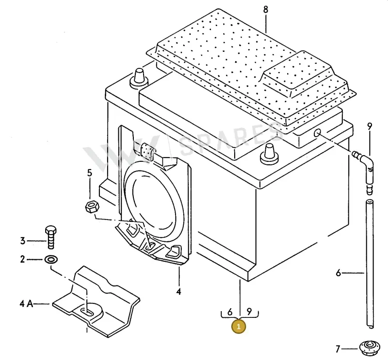 000915105AD — Audi 100/Wagon         89 (1988-1989) diagram 005158100, position 1