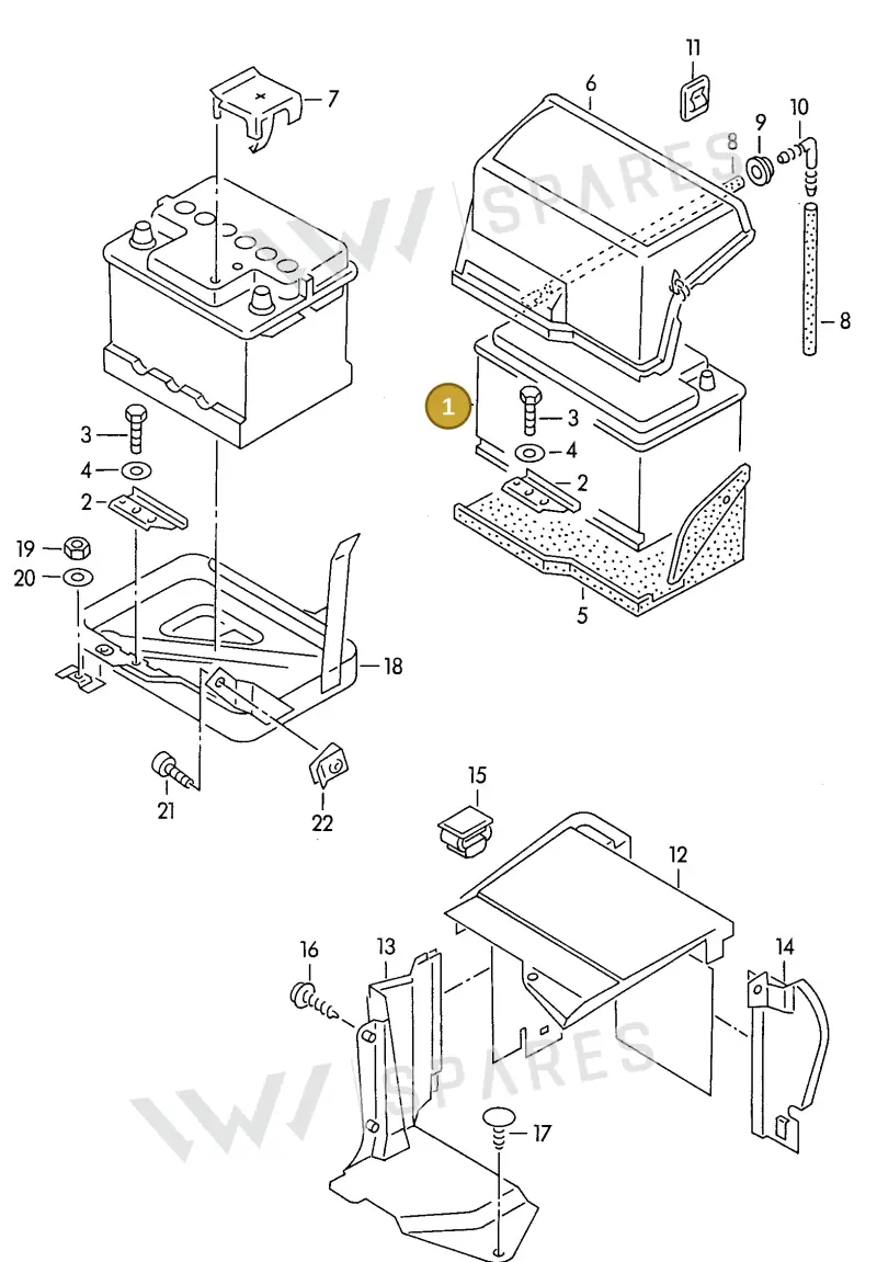 000915105AF — Audi 90 (1993-1995) diagram 114915100, position 1