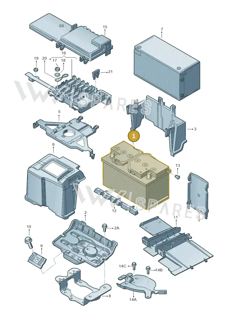 000915105AF — Audi A3/S3/QUATTRO (2000-2003) diagram 194915100, position 1
