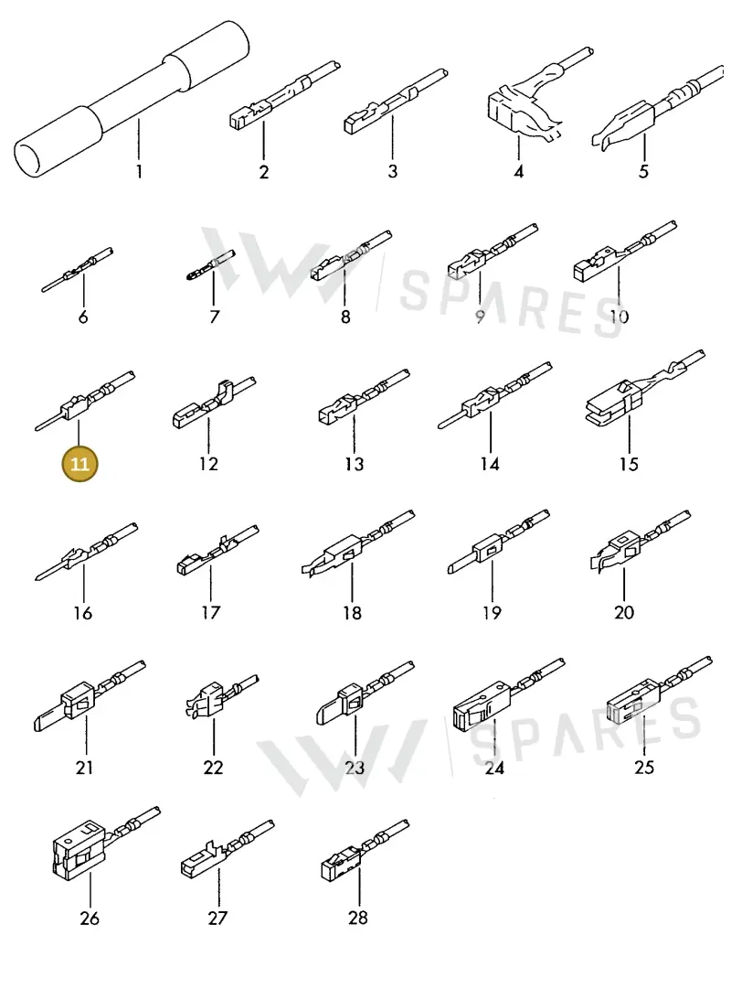 000979012E — Audi 1J0 platform diagram 198979300, position 11