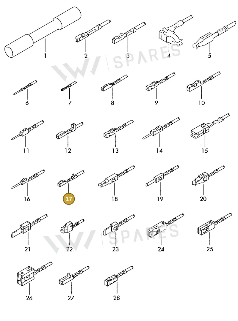 000979018E — Audi 1J0 platform diagram 198979300, position 17