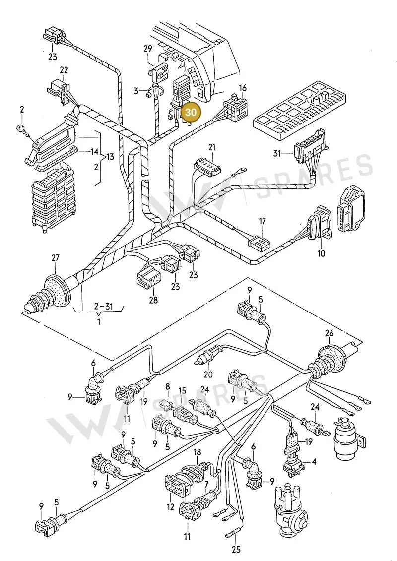 000979018EA — Audi 100/Wagon (1989-1990) diagram 112179100, position 30