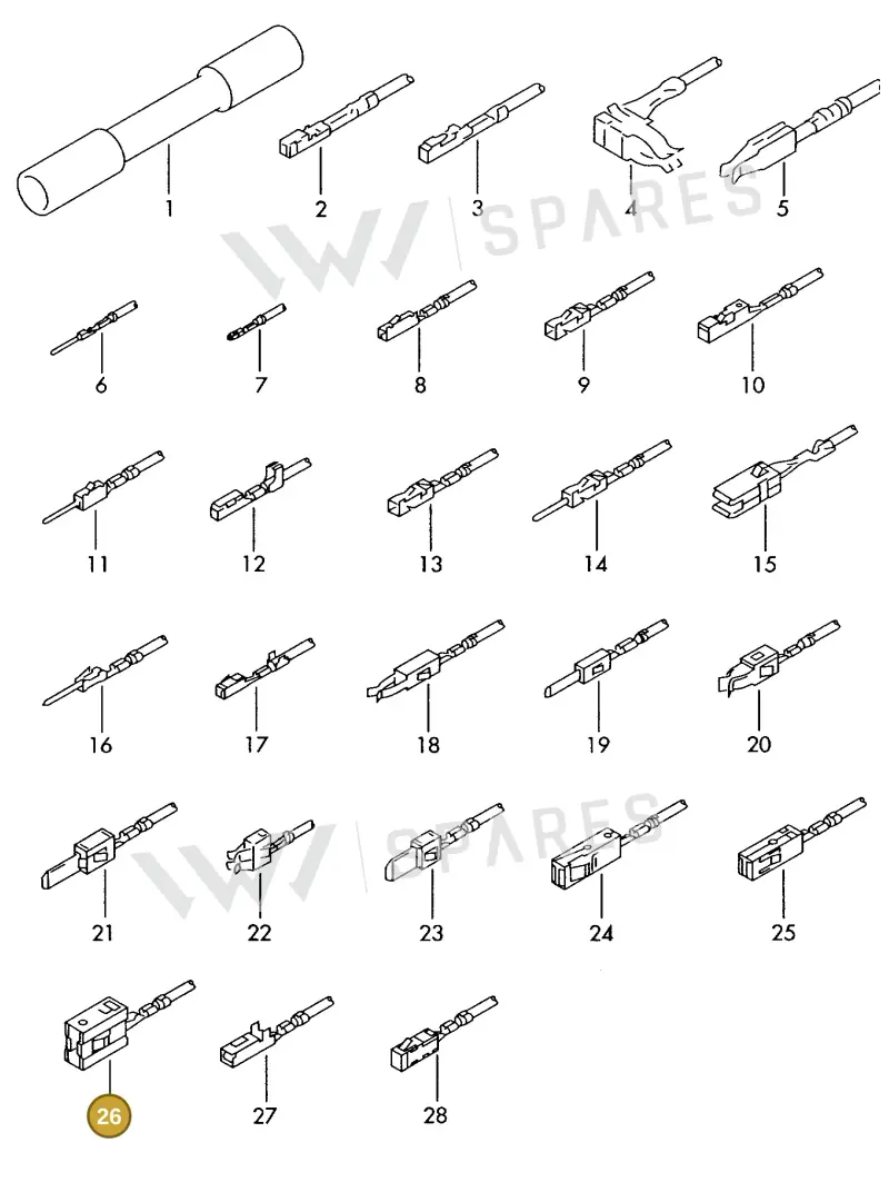 000979027EC — Audi 1J0 platform diagram 198979300, position 26
