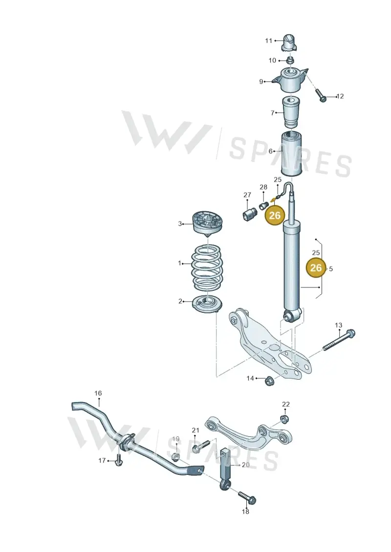 000979132E — Audi A5 Limo 2.0 (2024-) diagram 849511040, position 26