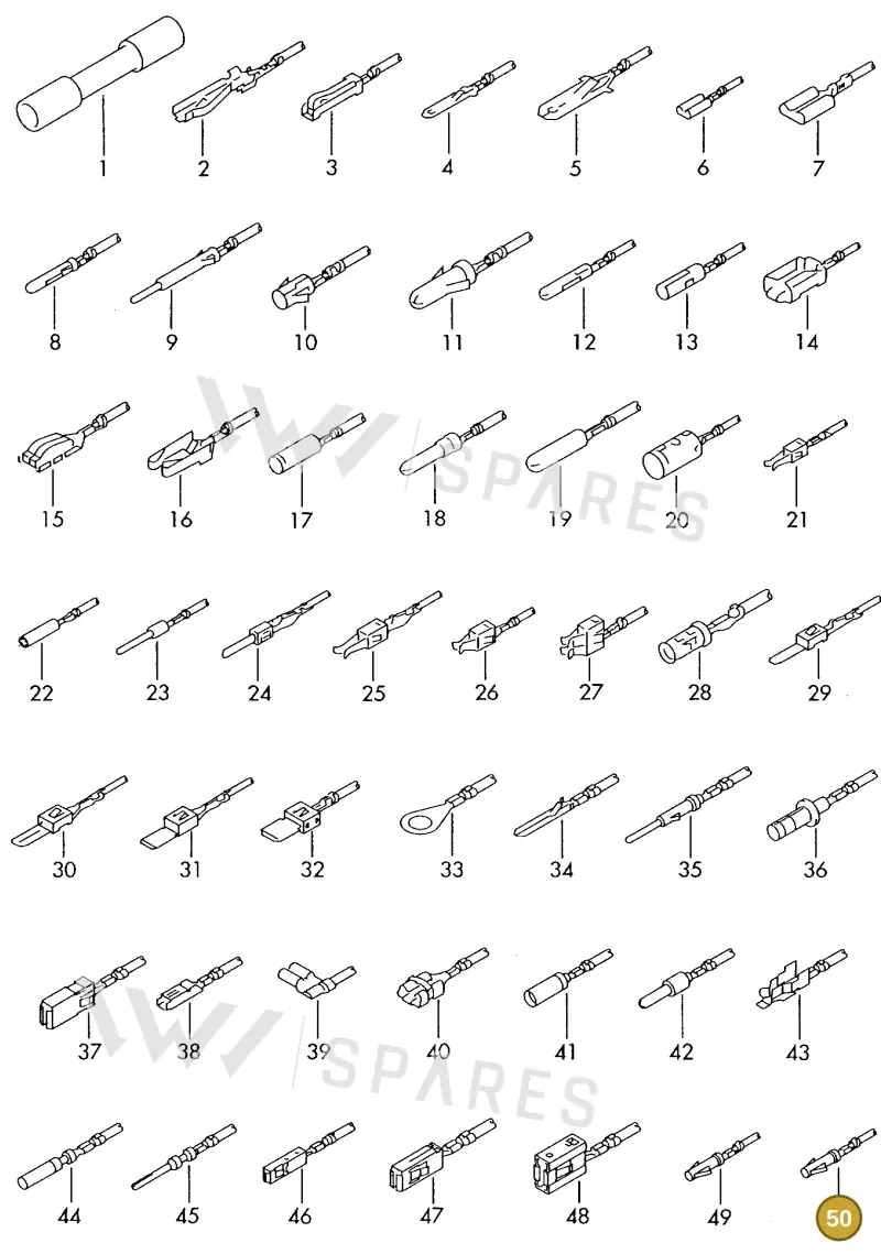 000979160EA — Audi 1J0 platform diagram 198979400, position 50