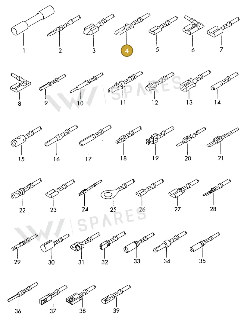 000979203E — Audi 1J0 platform diagram 198979500, position 4