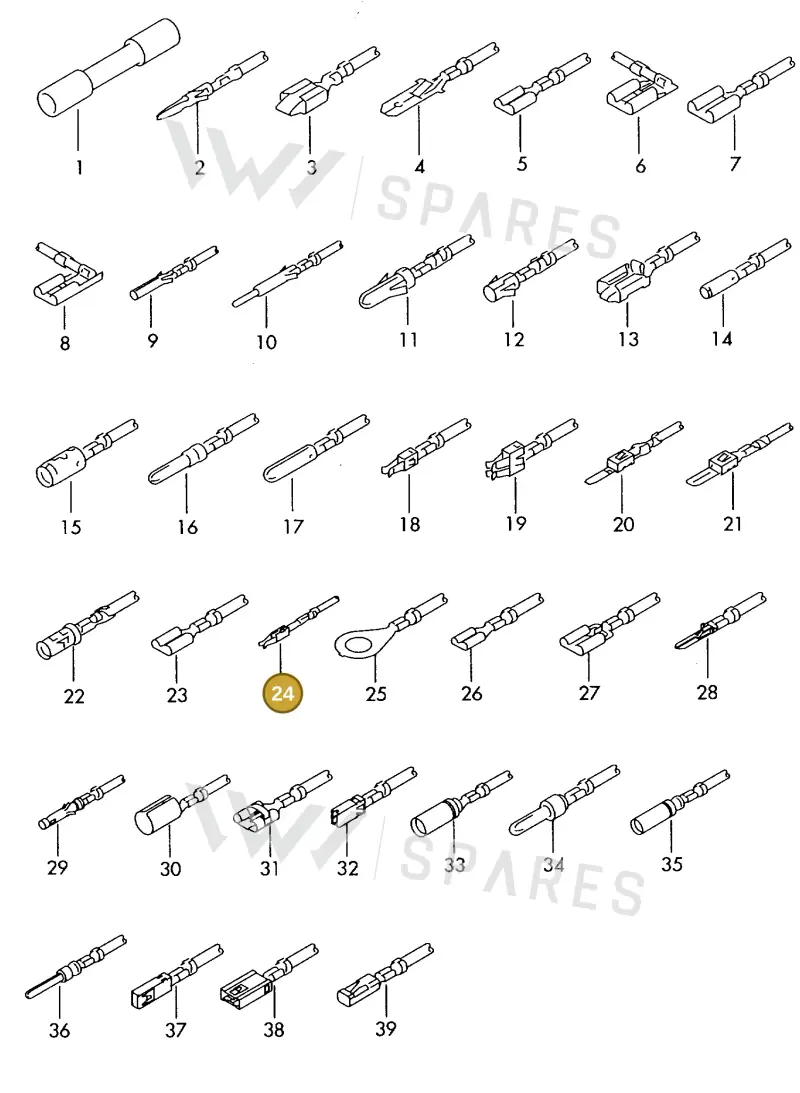 000979223E — Audi 1J0 platform diagram 198979500, position 24