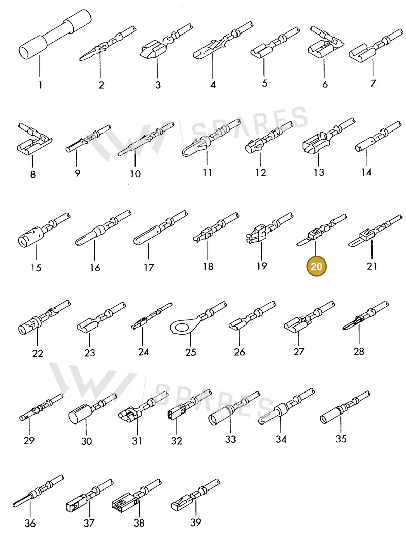 000979226E — Audi 1J0 platform diagram 198979500, position 20