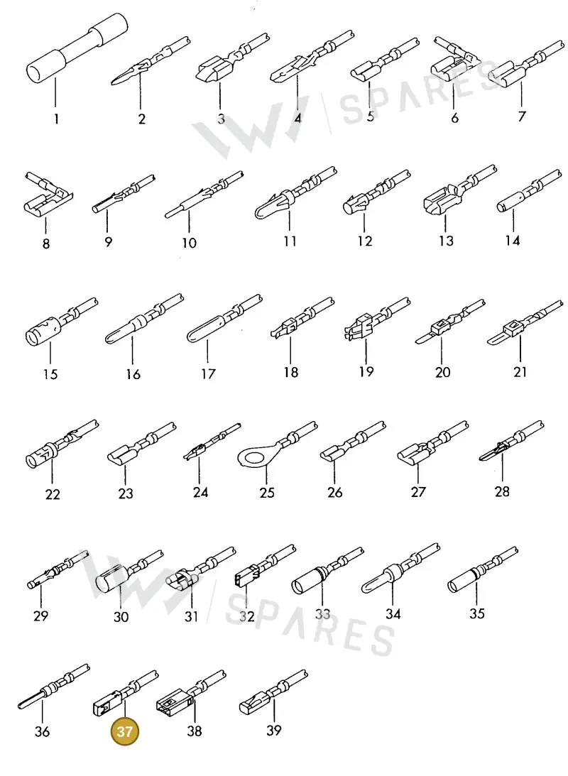 000979242EA — Audi 1J0 platform diagram 198979500, position 37