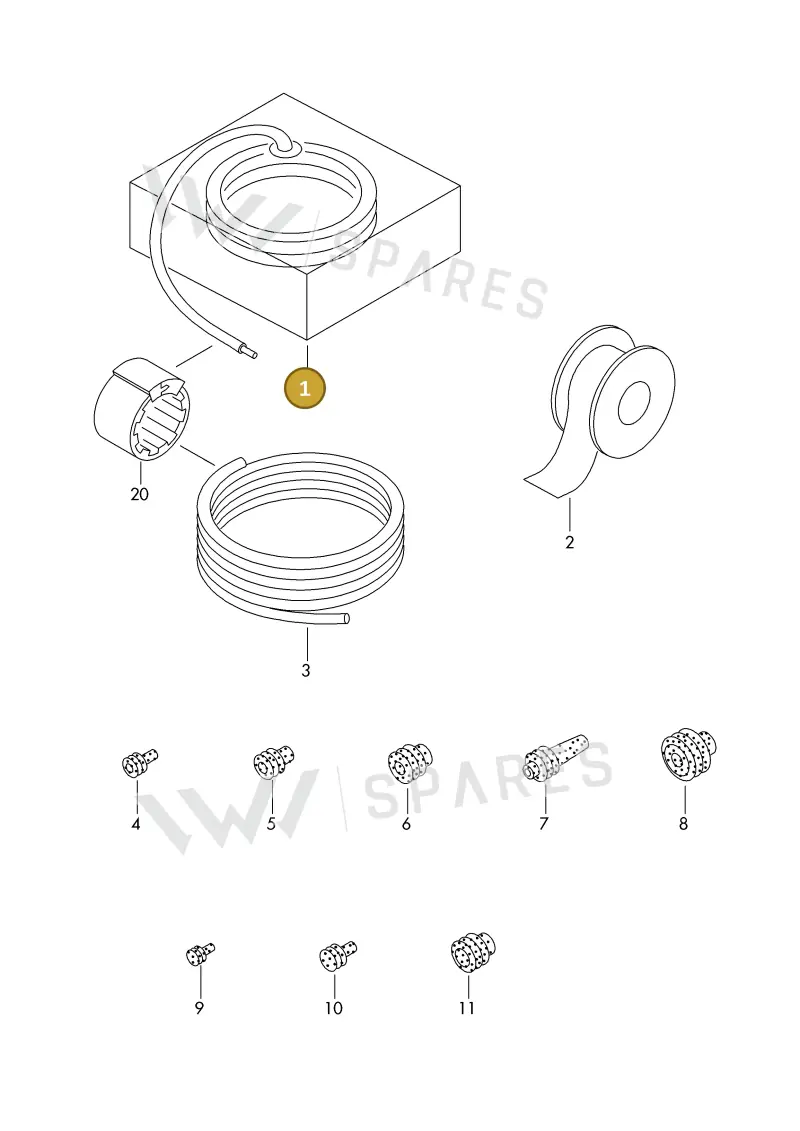 000979982A — Audi 1J0 platform diagram 198979200, position 1