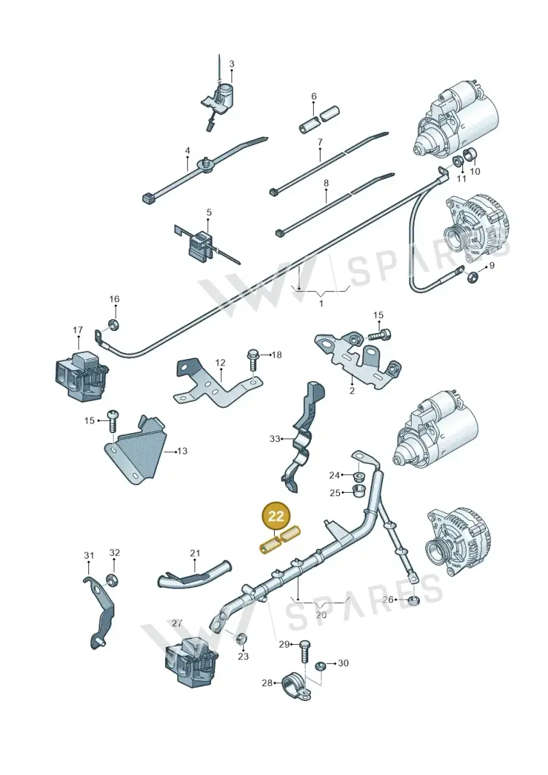 000979995 — Audi Q7 qu. 3.0 TDI (2009-2015) diagram 493972050, position 22