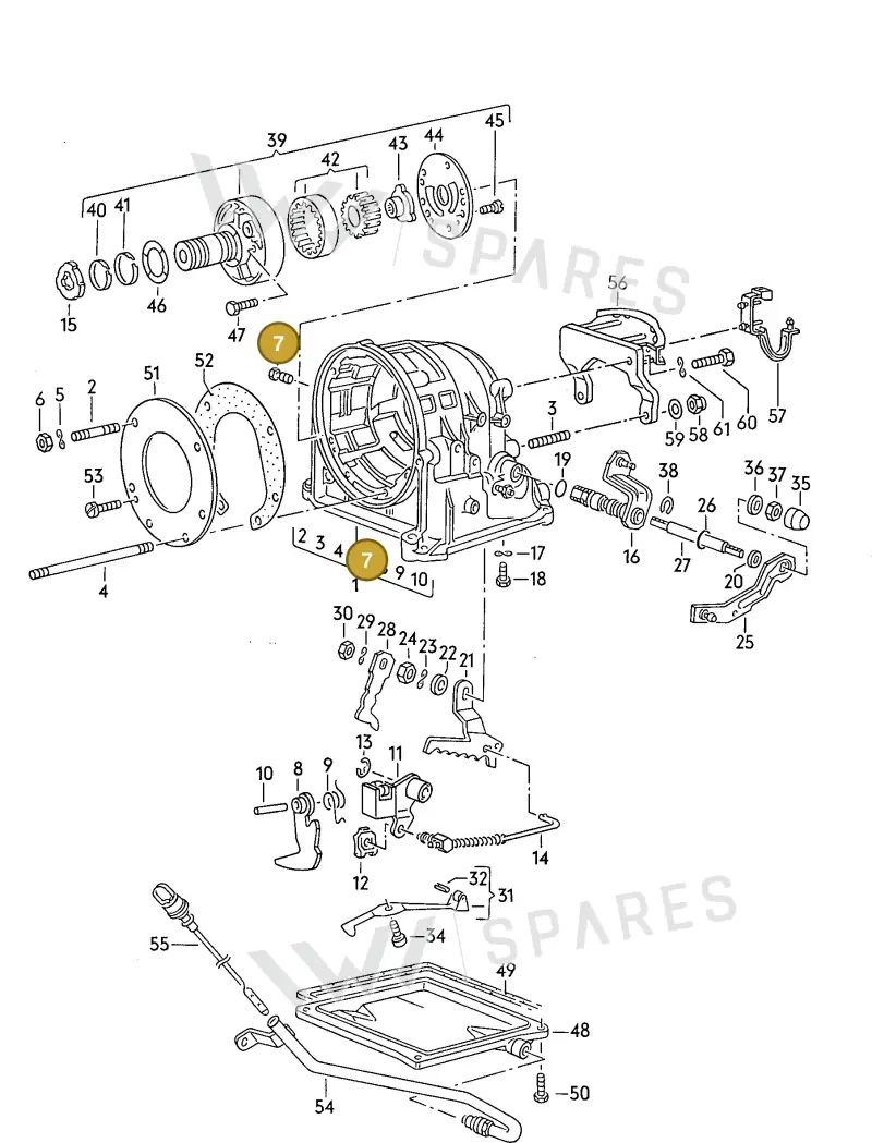 003507133A — Audi 80/90 (1989-1991) diagram 071046000, position 7