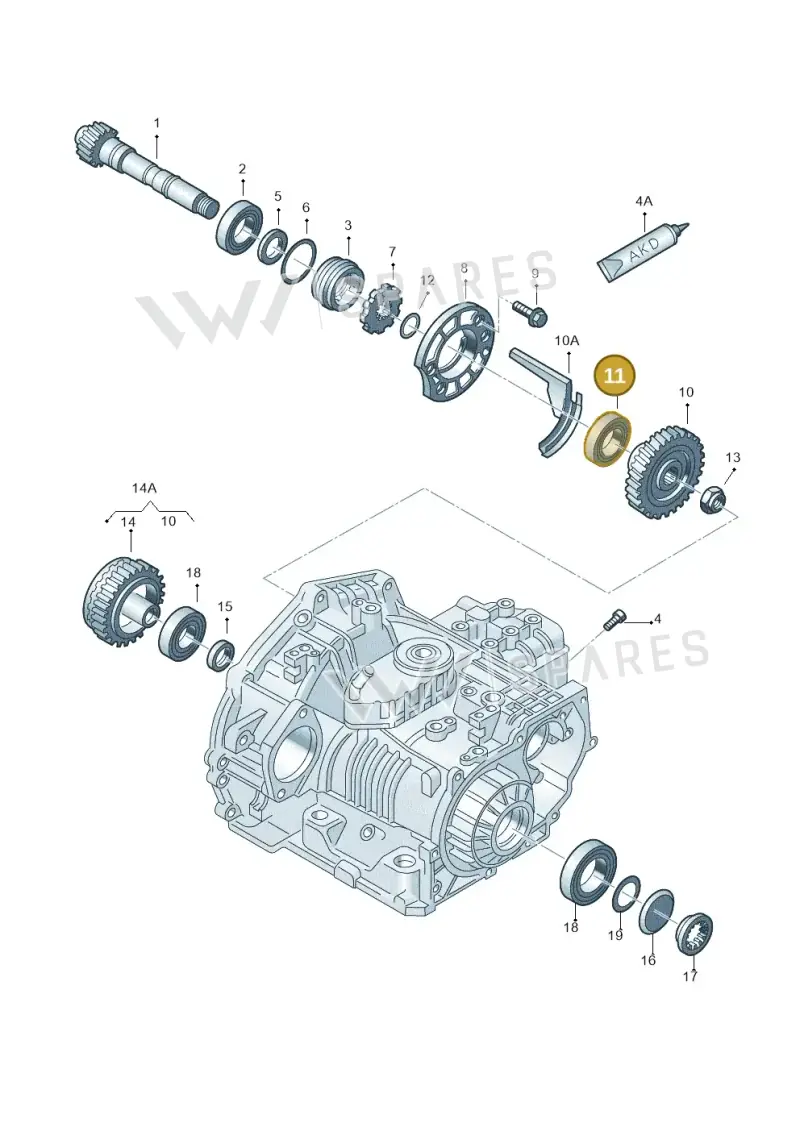 003519185 — Audi A3/S3/QUATTRO (1996-2000) diagram 203323700, position 11