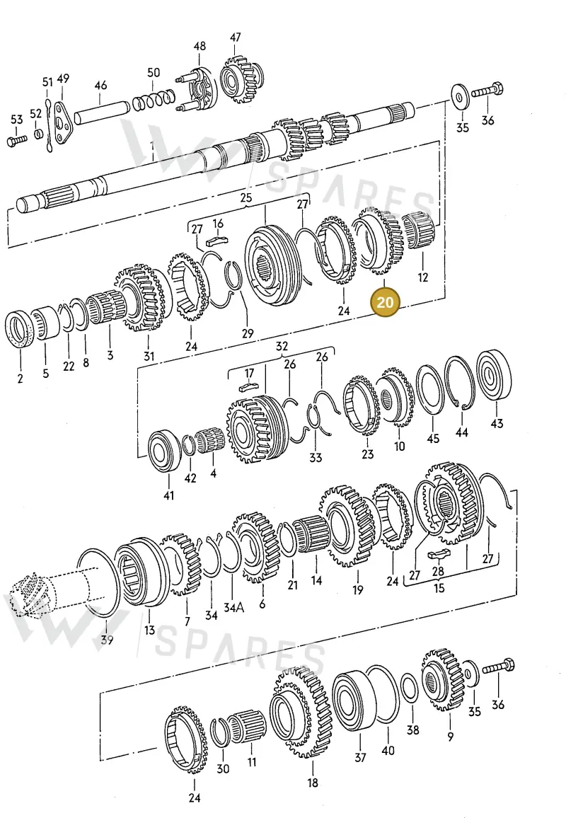 005311285 — Audi 5000 S/Wagon (1986-1988) diagram 005058000, position 20