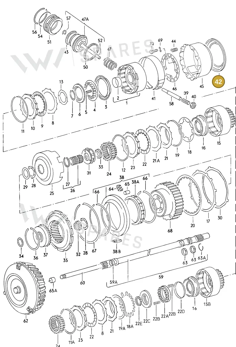010323479A — Audi 5000 S/Wagon      84 (1983-1984) diagram 005063000, position 42