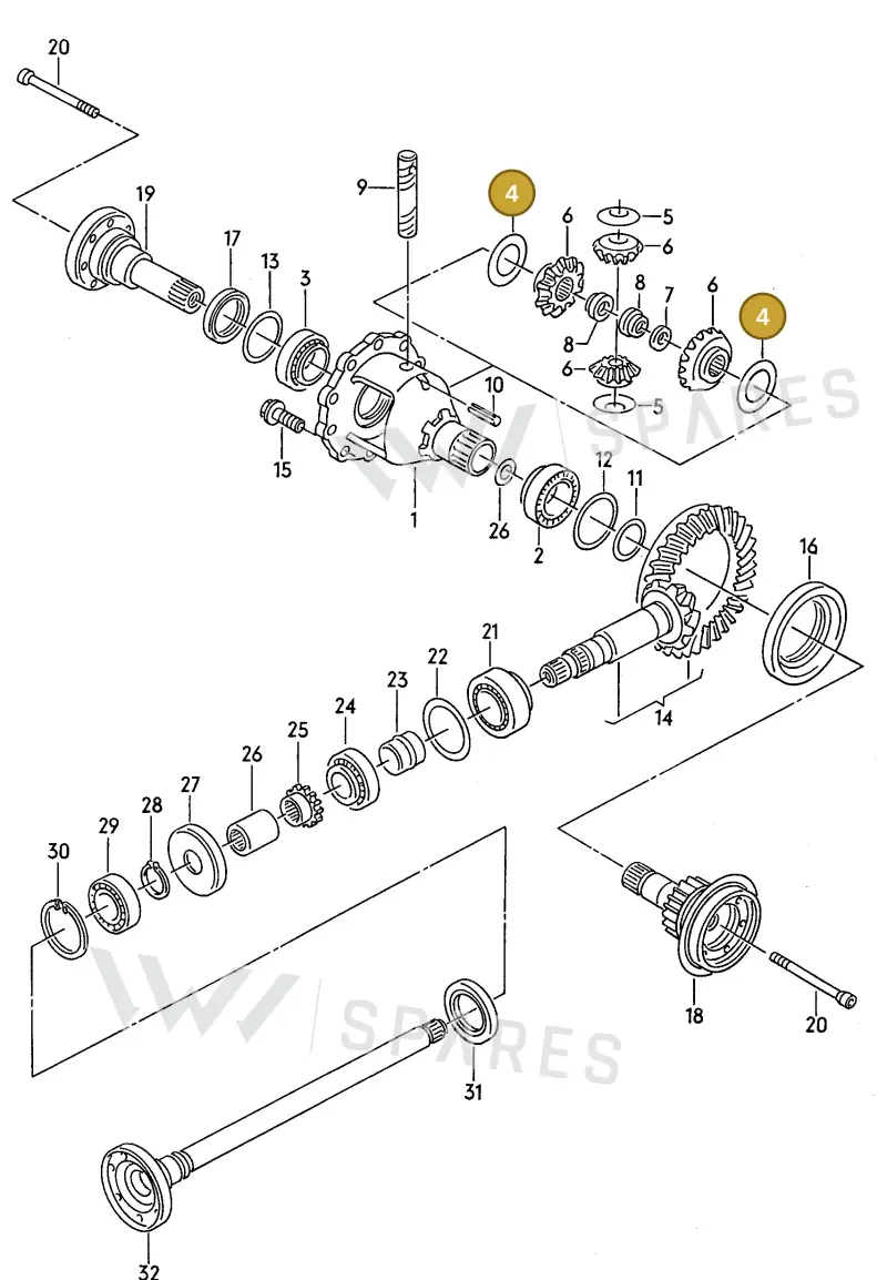 011519215 — Audi 80 Av.Rs2 qu. (1994-1995) diagram 123525350, position 4