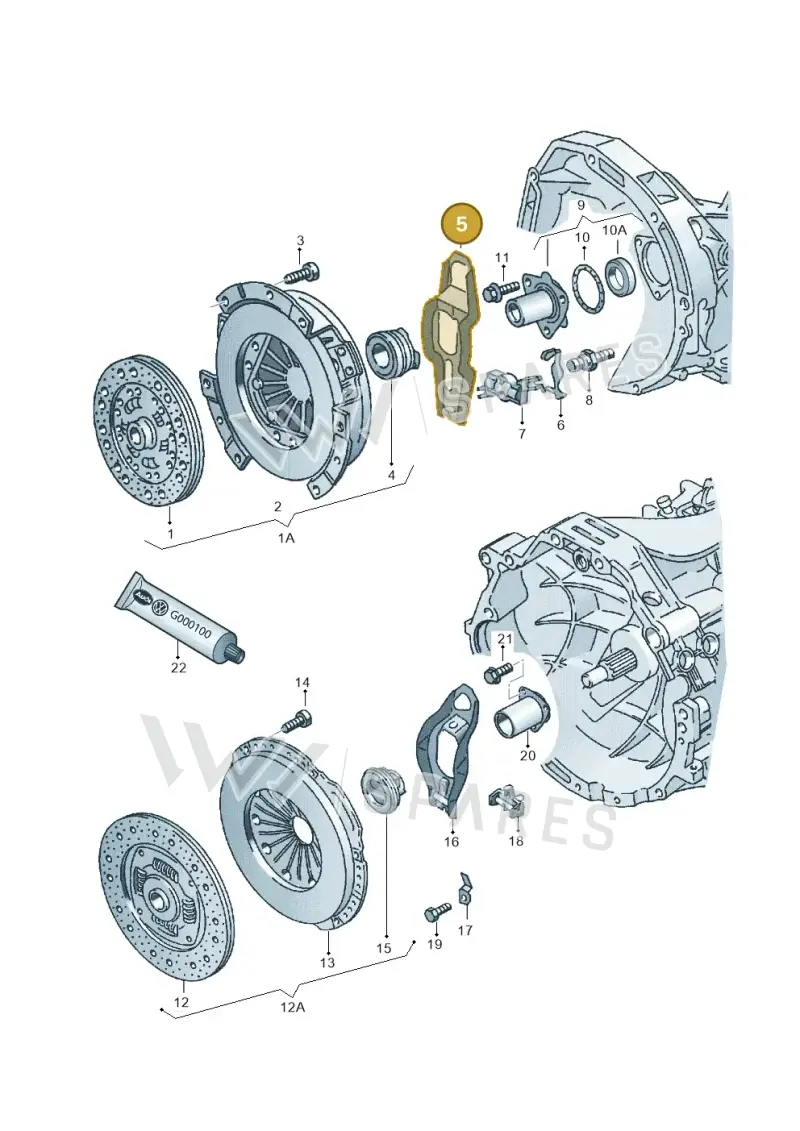 012141719B — Audi A8 quattro (1999-2002) diagram 118141100, position 5