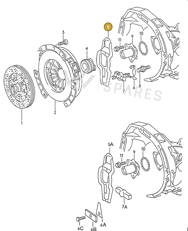 012141719E — Audi 100/Wagon (1989-1990) diagram 079041000, position 5