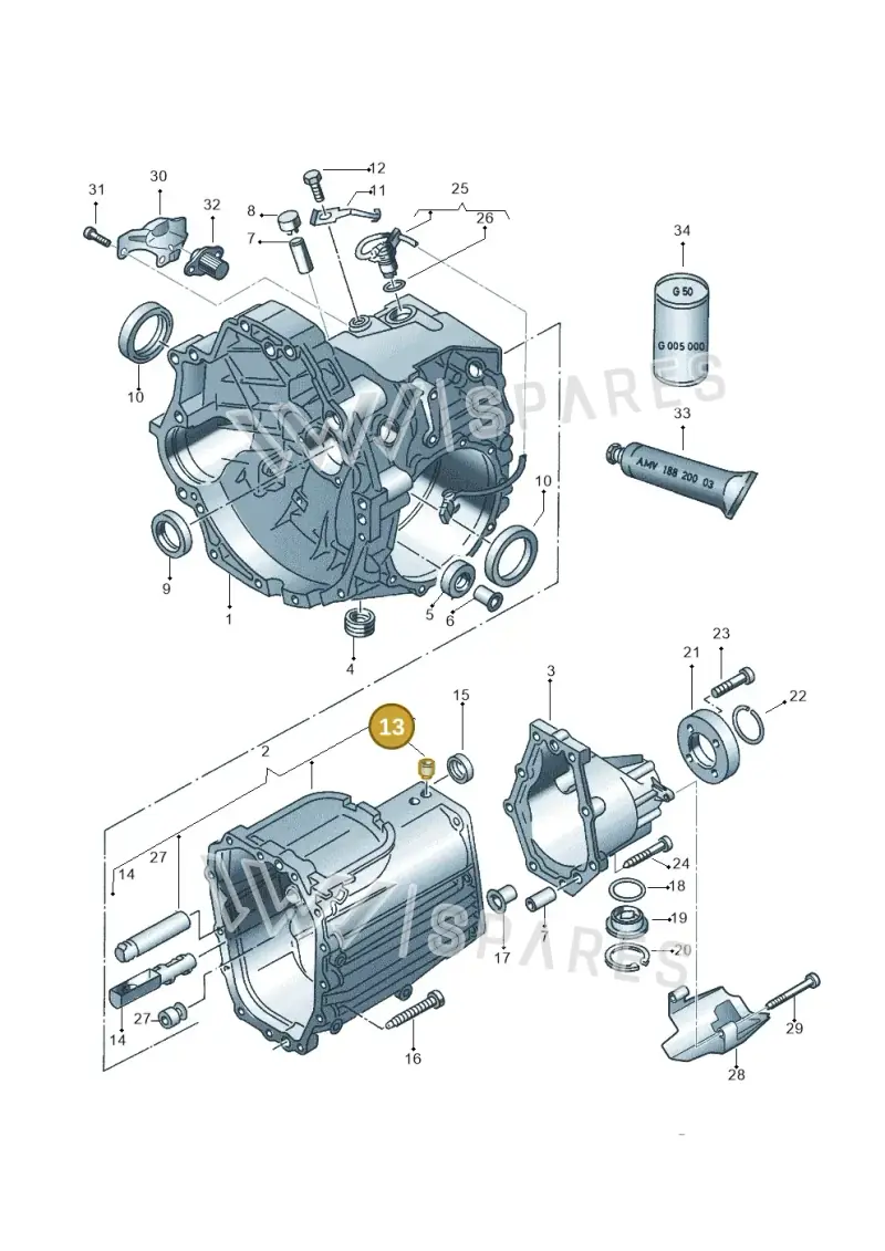 012301115 — Audi A4/S4/Av./qu. (2001-2004) diagram 219301600, position 13