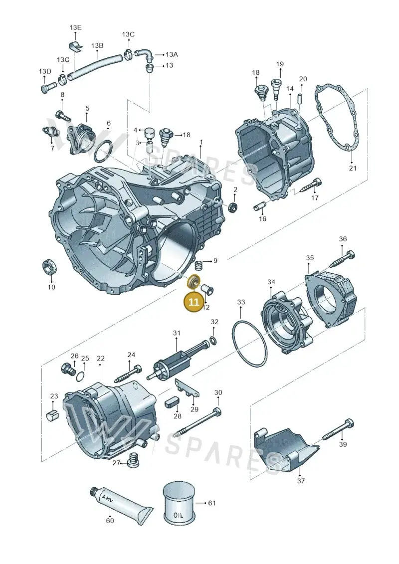 012301143 — Audi A6 Allroad qu. (2000-2005) diagram 219301700, position 11