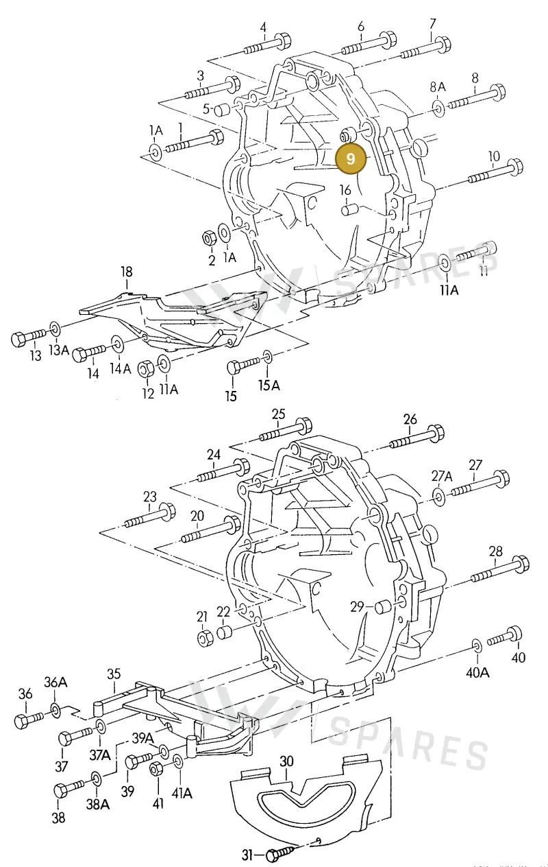 012301153 — Audi A6/S6/Wg.qu.F>4A (1996-1997) diagram 142300700, position 9