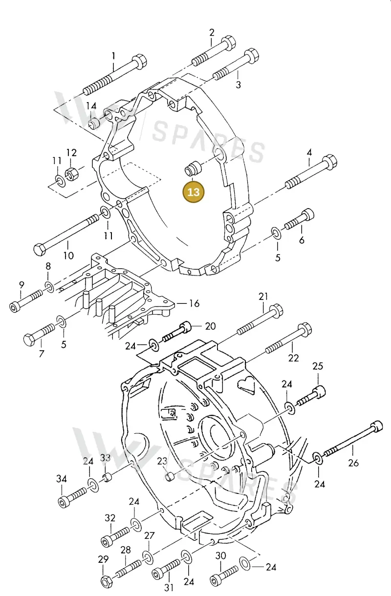012301153 — Audi A6/S6/Wagon qu.   96 (1995-1996) diagram 175300750, position 13