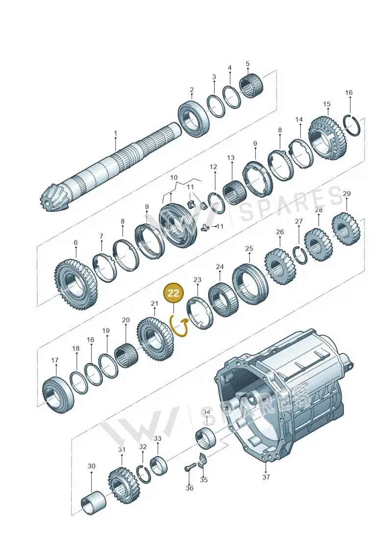 012311311D — Audi A6 2.7 TDI (2008-2011) diagram 448311400, position 22