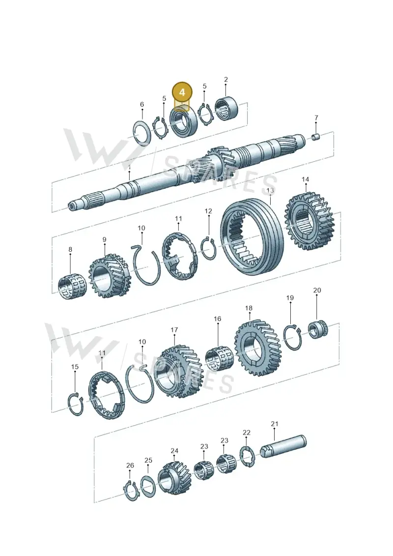 012311445E — Audi 90 qu. (1992-1994) diagram 123311460, position 4