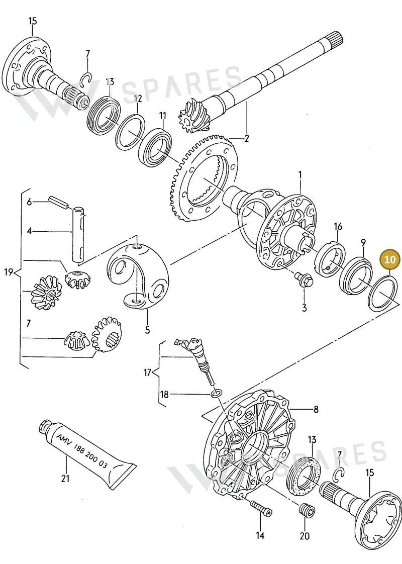 012409385AK — Audi A8 qu. (1996-1998) diagram 119409150, position 10