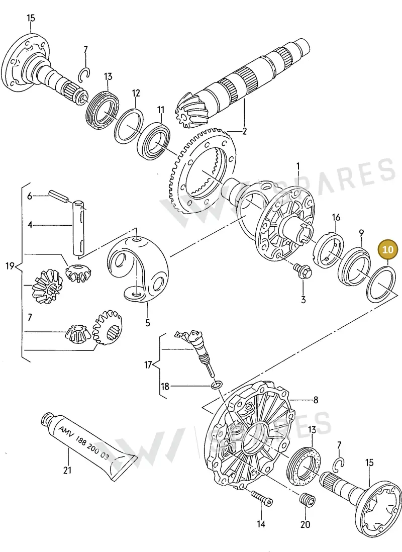 012409385AL — Audi A8 (1996-1998) diagram 118409150, position 10