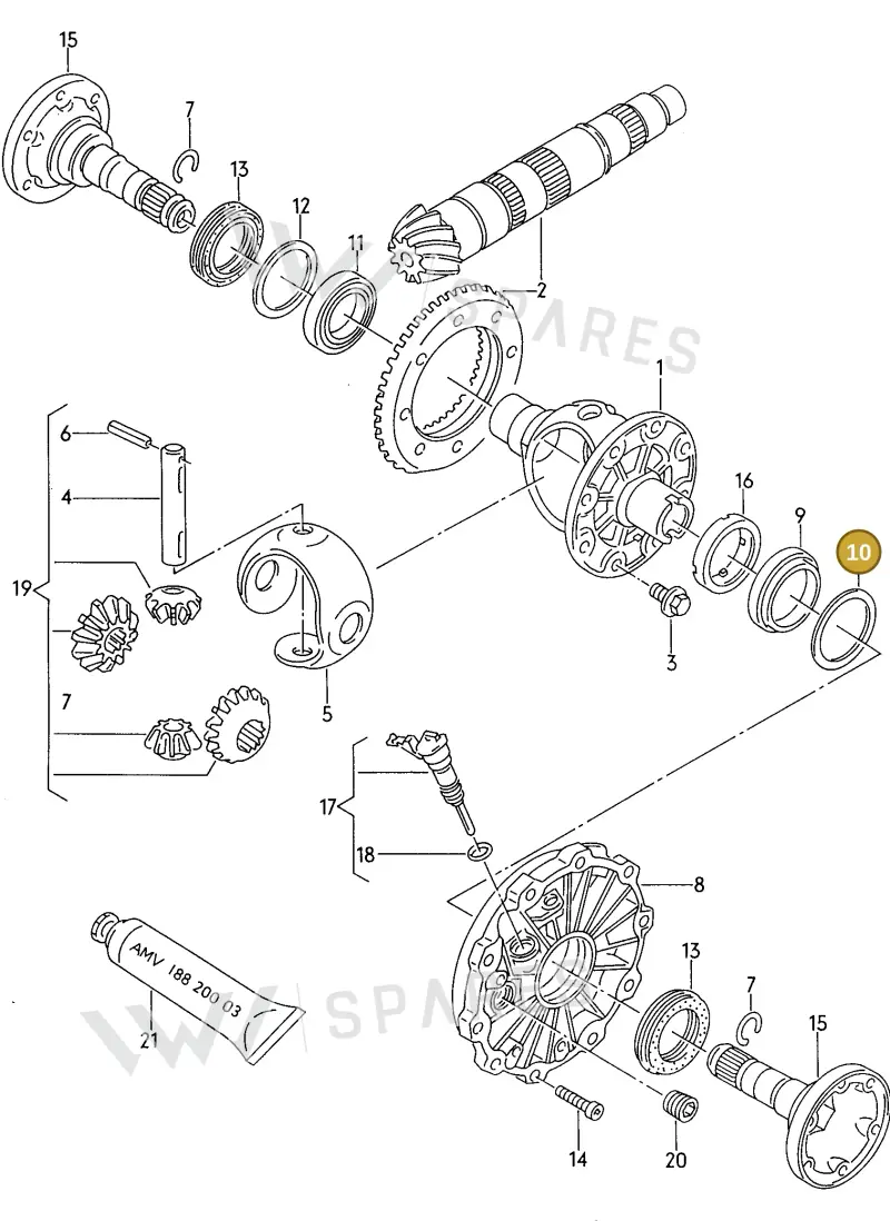 012409385AQ — Audi A8 (1996-1998) diagram 118409150, position 10