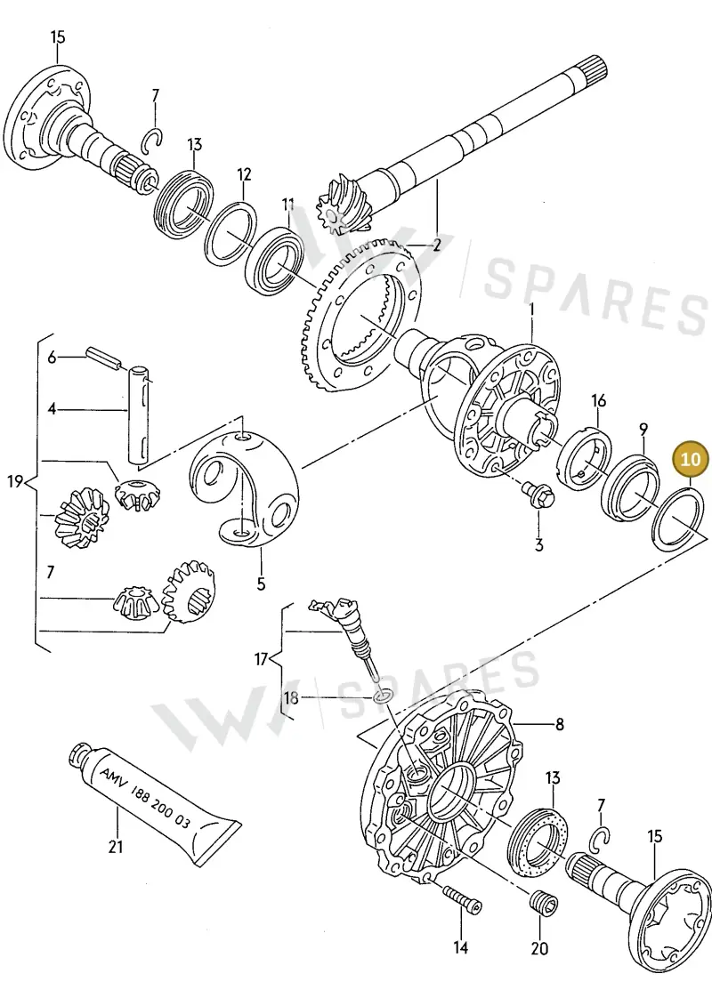 012409385AQ — Audi A8 qu. (1996-1998) diagram 119409150, position 10