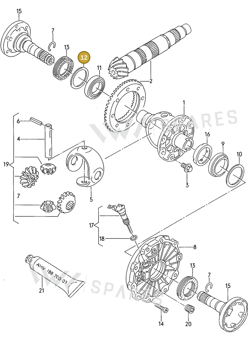 012409386AL — Audi A8 (1996-1998) diagram 118409150, position 12