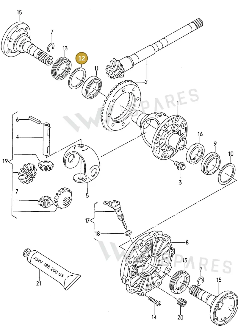012409386AP — Audi A8 qu. (1996-1998) diagram 119409150, position 12