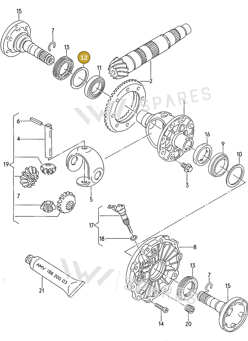 012409386AT — Audi A8 (1996-1998) diagram 118409150, position 12