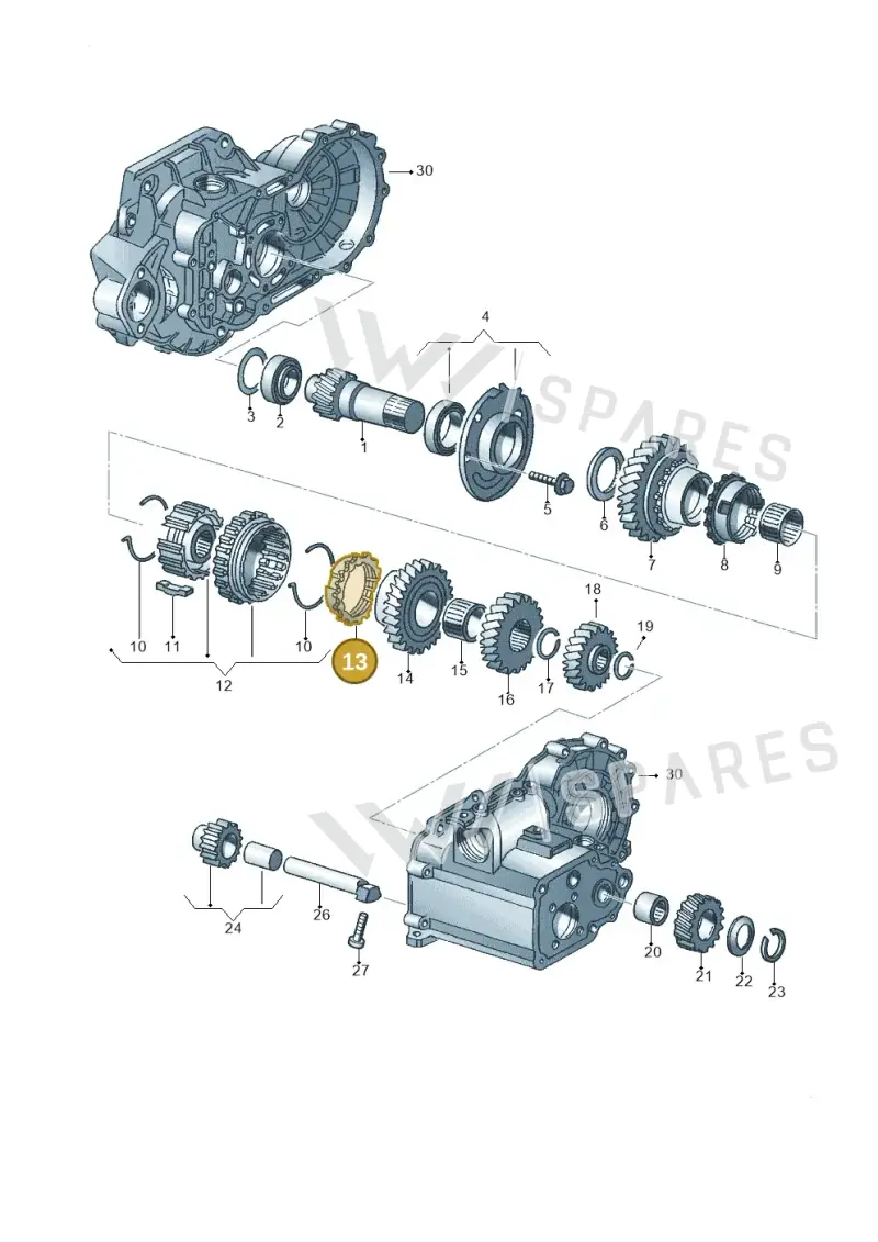 014311295E — Audi A3/S3/QUATTRO (2000-2003) diagram 201311340, position 13