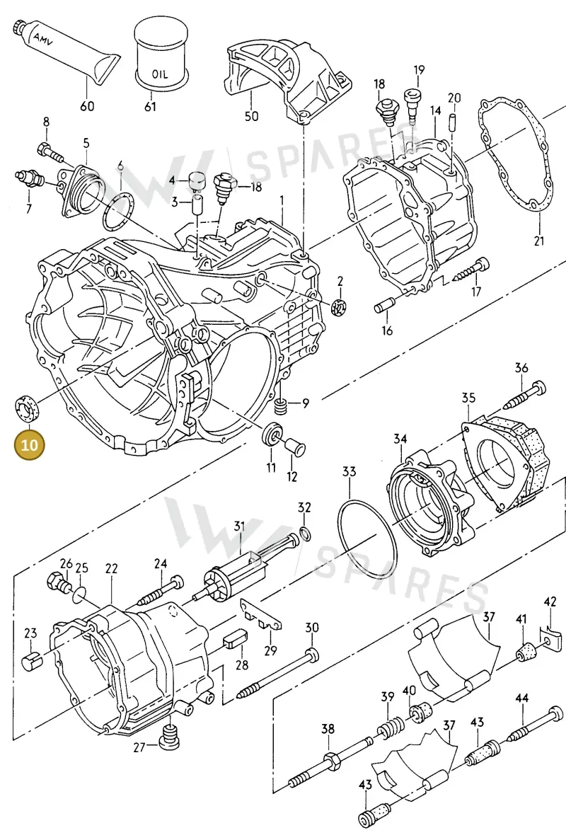 016311113B — Audi A8 qu. (1996-1998) diagram 139301700, position 10