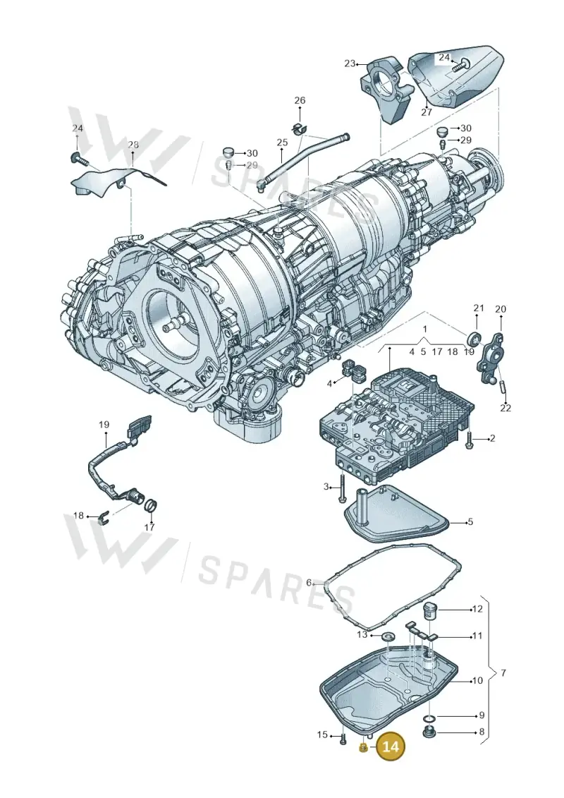 018321377B — Audi A6 2.7 TDI (2008-2011) diagram 291325800, position 14